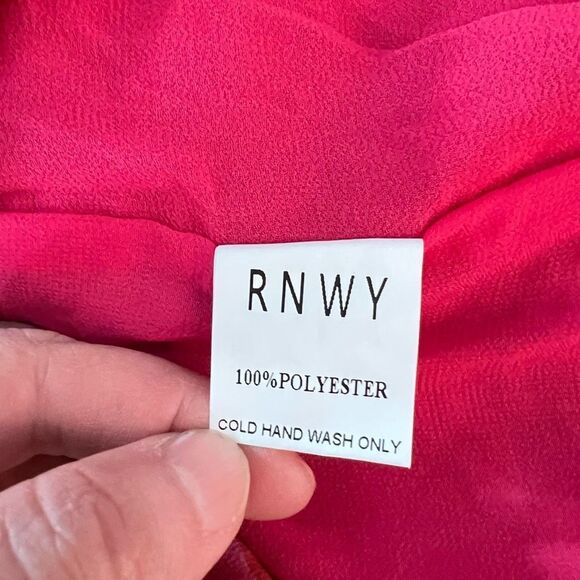 RUNAWAY NWT long sleeve ruched skirt LITSA DRESS PINK size xs or 2 - Picture 12 of 14